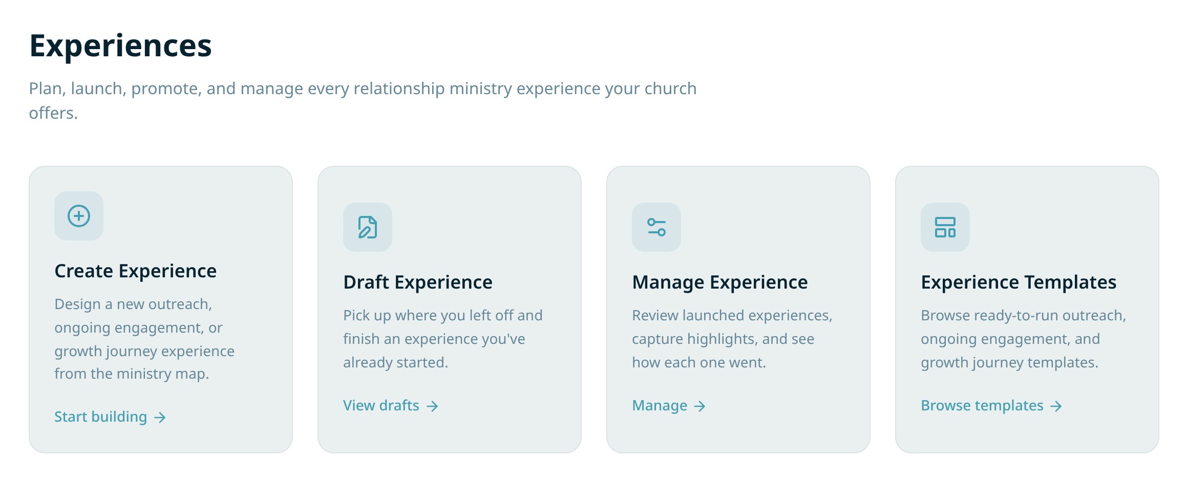Screenshot of the Communio platform: Know what to do next